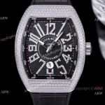 Copy Franck Muller Vanguard v45 Quartz Watch Diamond Arabic numbers